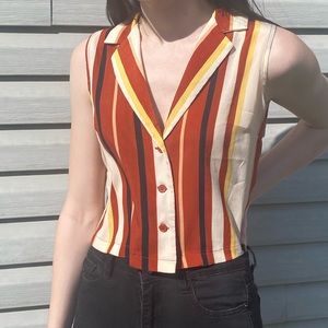Forever 21 striped button up top